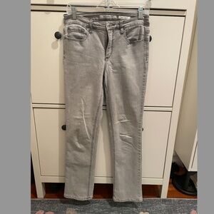 Jones New York Lexington Straight Leg, Gray Jeans